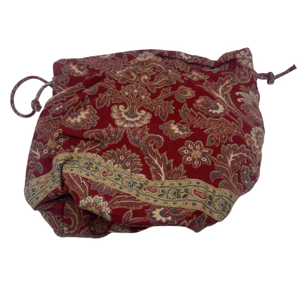 Vera Bradley Ditty Bag Drawstring Wet Bag Red Windsor Retired Print